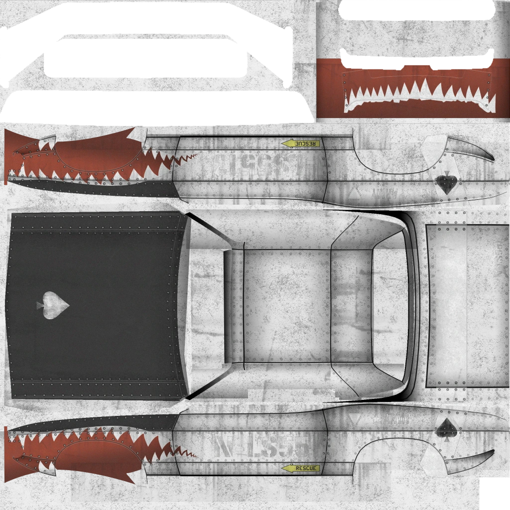Bravado Gauntlet Classic livery 5 template