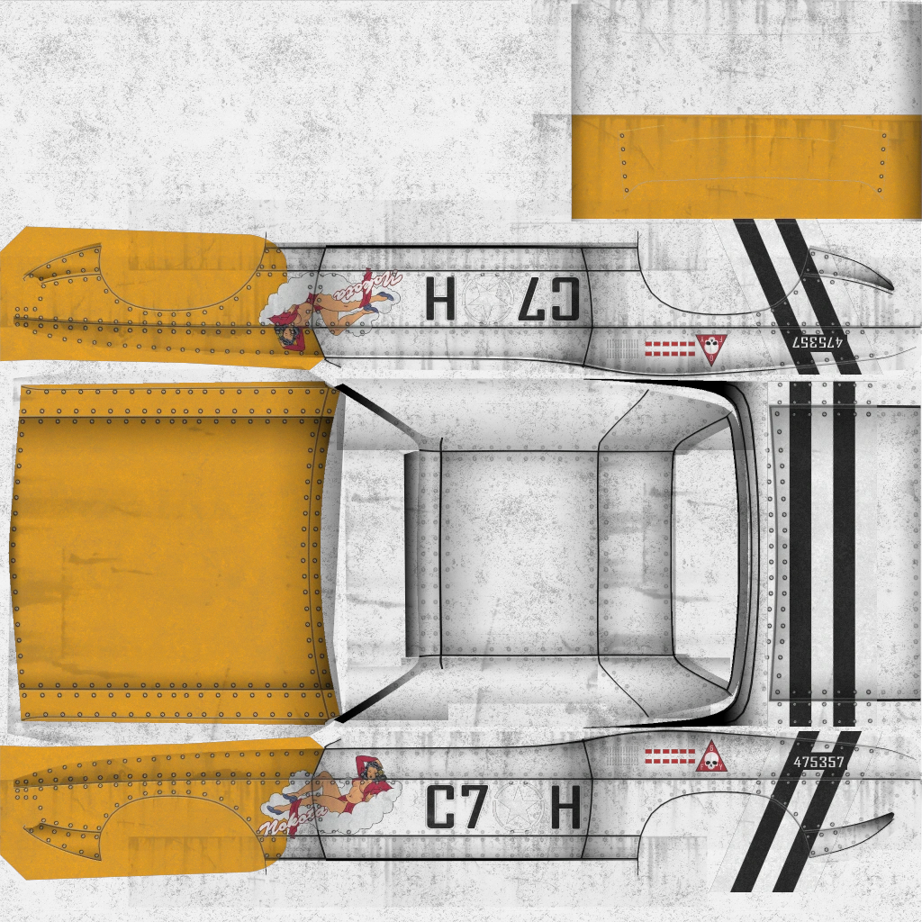 Bravado Gauntlet Classic livery 6 template