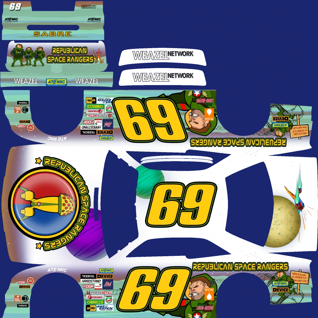 Declasse Hotring Sabre livery 13 template