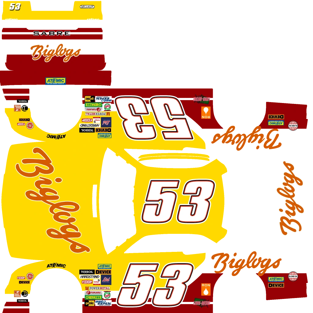 Declasse Hotring Sabre livery 15 template