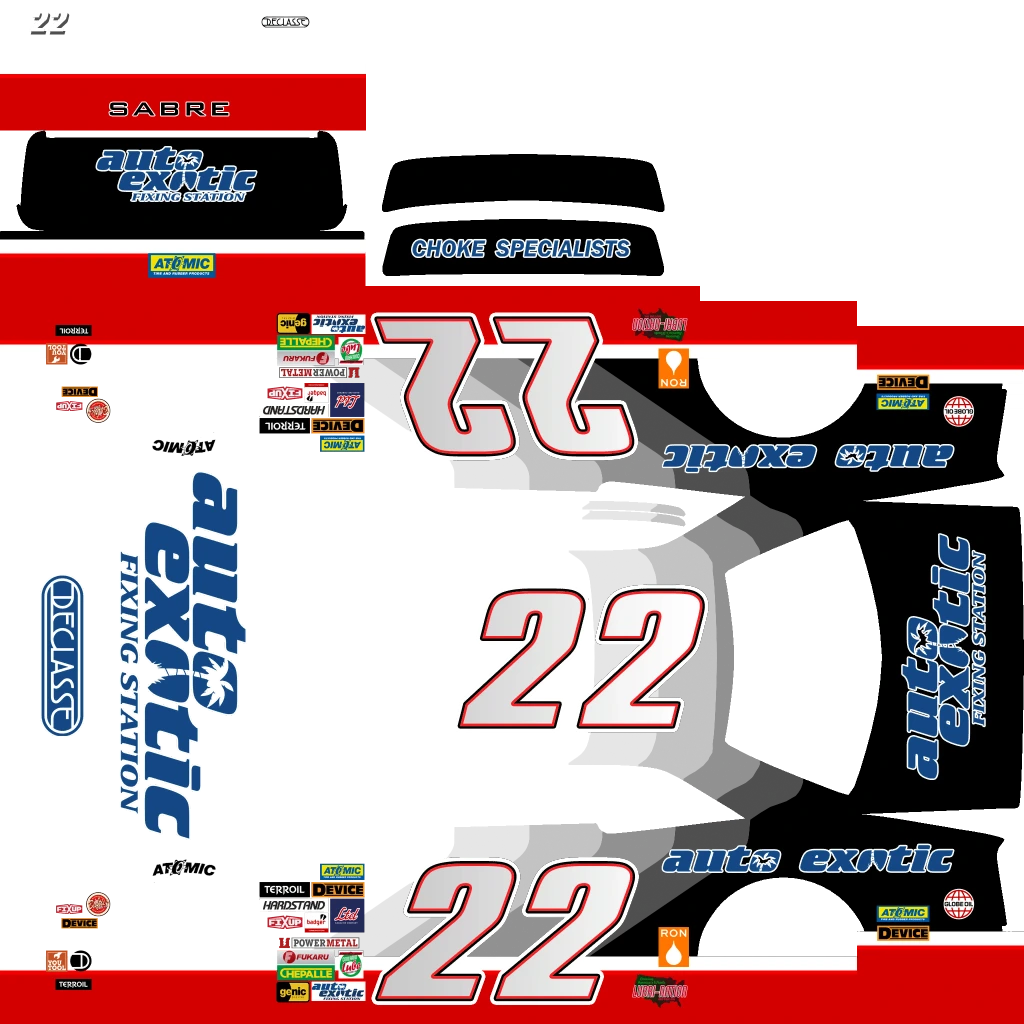 Declasse Hotring Sabre livery 25 template
