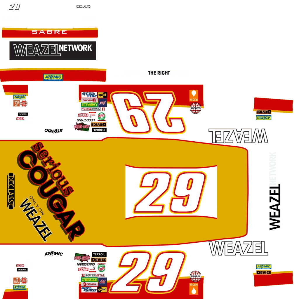 Declasse Hotring Sabre livery 26 template