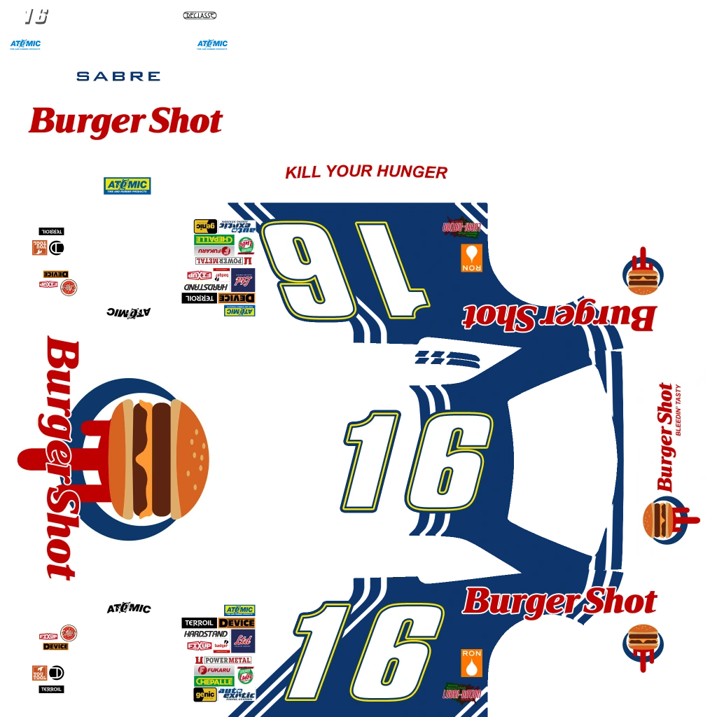 Declasse Hotring Sabre livery 27 template
