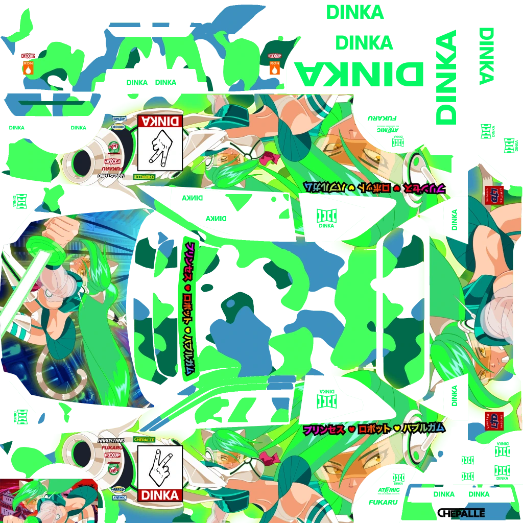 Dinka Blista Kanjo livery 12 template