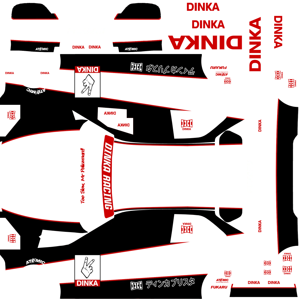 Dinka Blista Kanjo livery 5 template