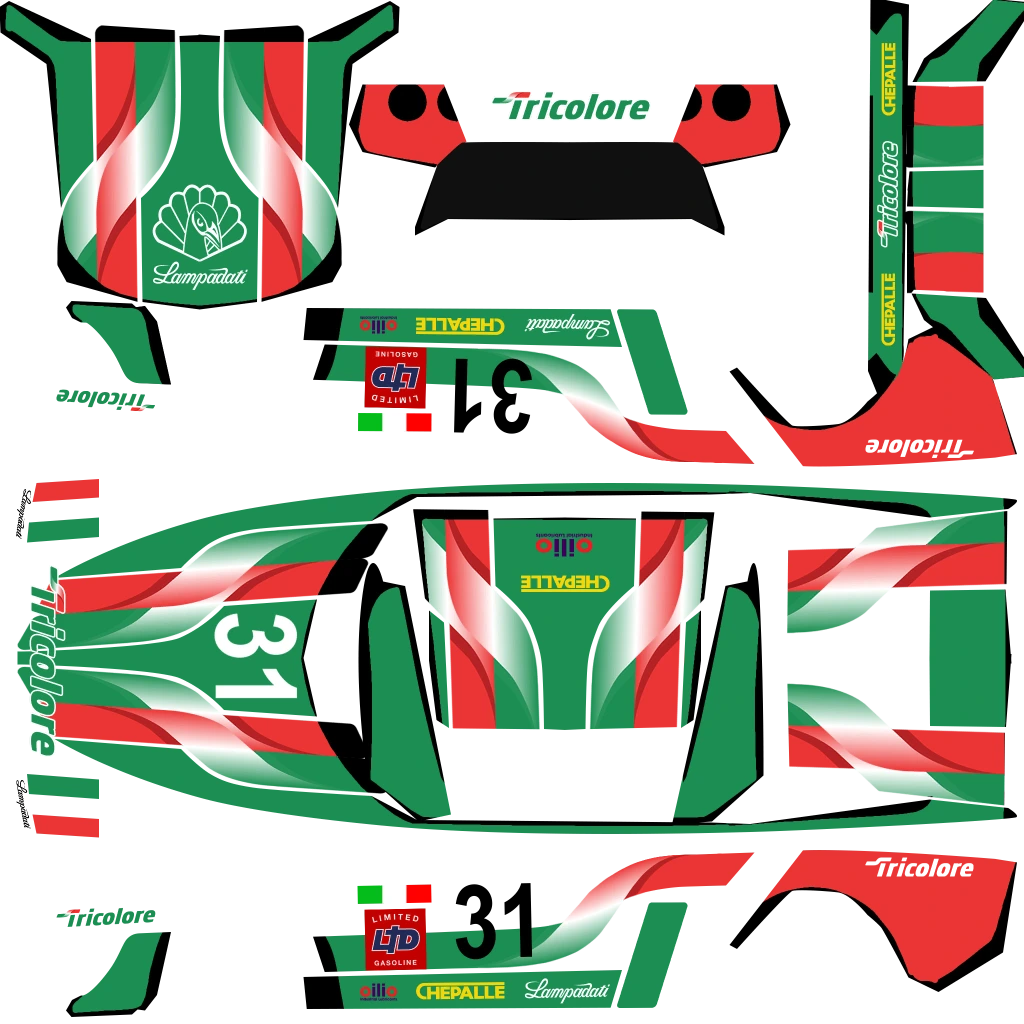 Lampadati Tropos Rallye livery 6 template