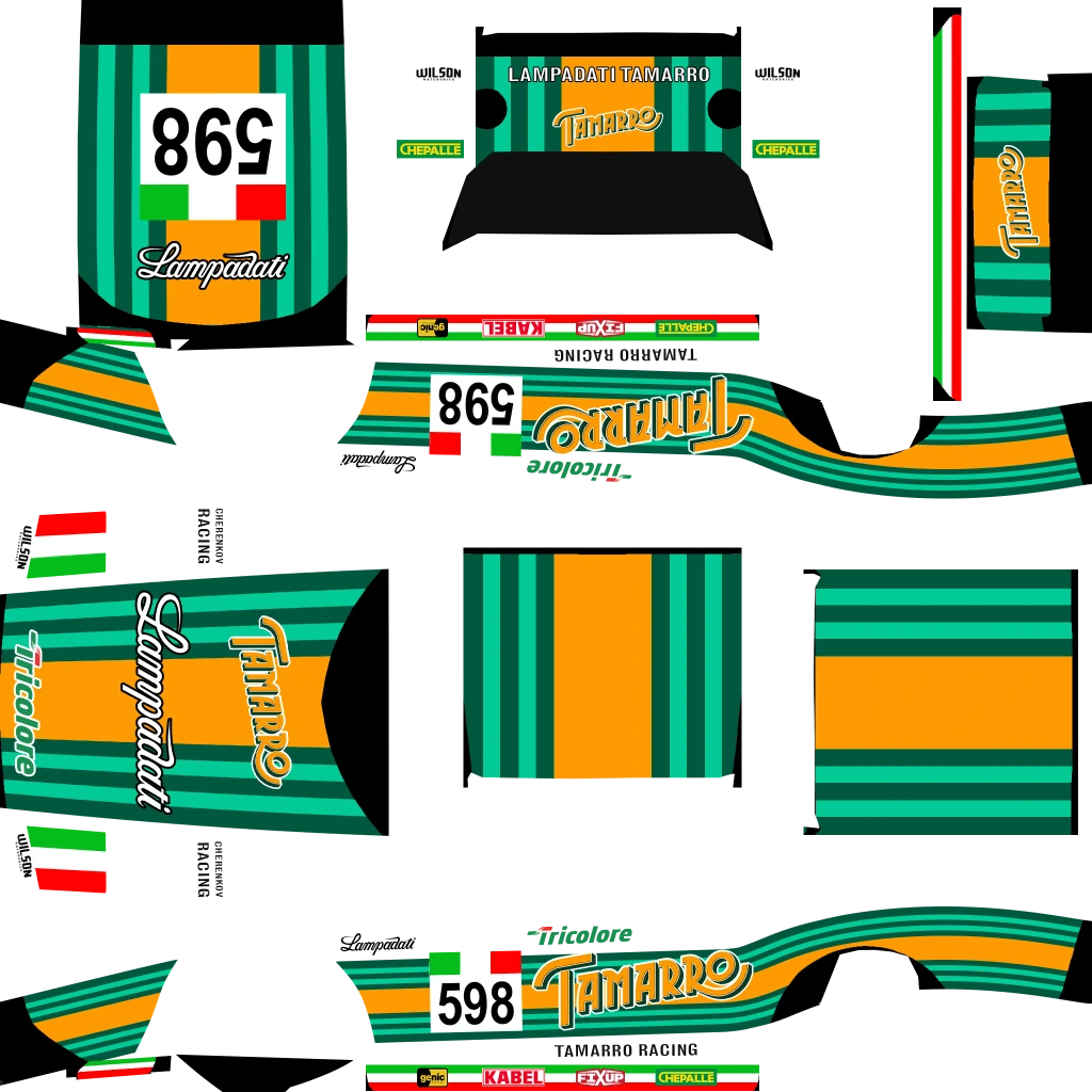 Lampadati Tropos Rallye livery 7 template